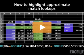 Video thumbnail for How to highlight approximate match lookups
