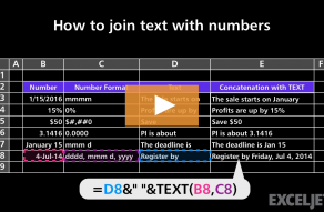 Video thumbnail for How to join text with numbers
