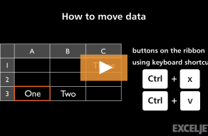 Video thumbnail for How to move data in Excel