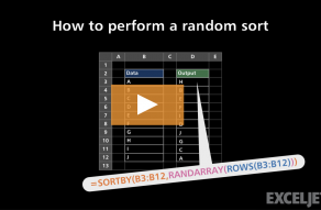 Video thumbnail for How to perform a random sort