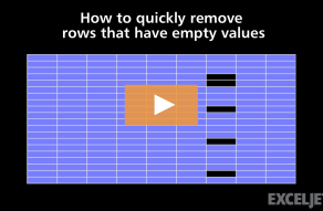 Video thumbnail for How to quickly remove rows that have empty values