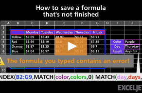 Video thumbnail for How to save a formula that's not finished