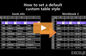 Video thumbnail for How to set a default custom table style