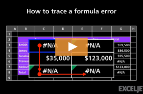 Video thumbnail for How to trace a formula error