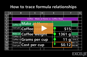 Video thumbnail for How to trace formula relationships 