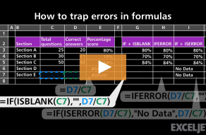 Video thumbnail for How to trap errors in formulas