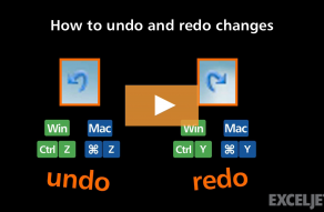 Video thumbnail for How to undo and redo changes in Excel