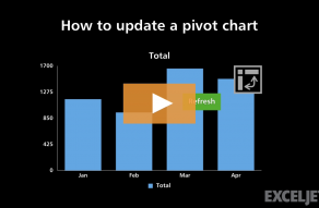 Video thumbnail for How to update a pivot chart