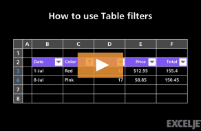 Video thumbnail for How to use Table filters