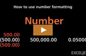 Video thumbnail for How to use number formatting in Excel