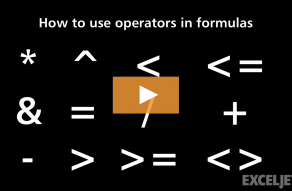 Video thumbnail for How to use operators in formulas