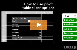 Video thumbnail for How to use Pivot table slicer options