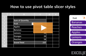 Video thumbnail for How to use pivot table slicer styles