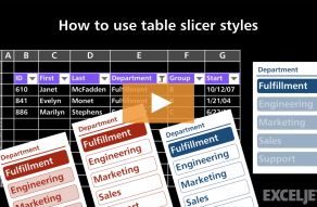 Video thumbnail for How to use table slicer styles
