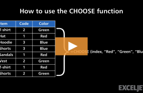 Video thumbnail for How to use the CHOOSE function