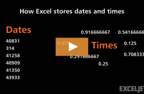 Video thumbnail for How Excel stores dates and times