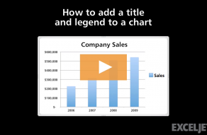 Video thumbnail for How to add a title and legend to a chart
