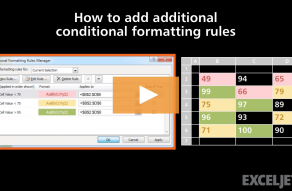 Video thumbnail for How to add additional conditional formatting rules