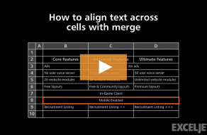 Video thumbnail for How to align text across cells with merge in Excel