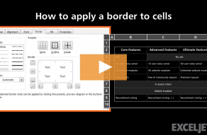 Video thumbnail for How to apply a border to cells in Excel