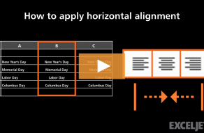 Video thumbnail for How to apply horizontal alignment in Excel
