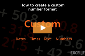 Video thumbnail for How to create a custom number format in Excel