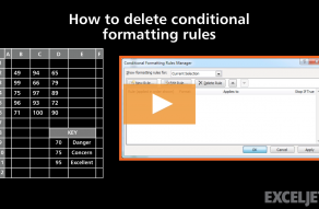 Video thumbnail for How to delete conditional formatting rules