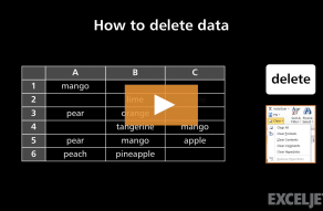 Video thumbnail for How to delete data in Excel