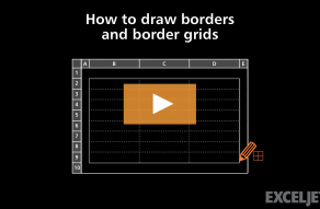 Video thumbnail for How to draw borders and border grids in Excel