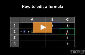 Video thumbnail for How to edit a formula