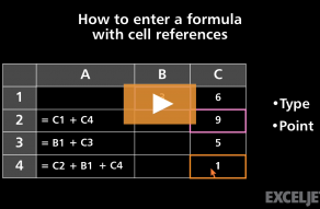 Video thumbnail for How to enter a formula with cell references