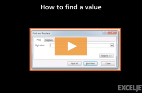 Video thumbnail for How to find a value in Excel