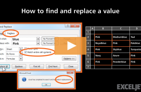 Excel Shortcut  Display find and replace  replace selected - 1