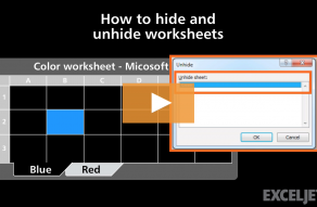 Video thumbnail for How to hide and unhide worksheets