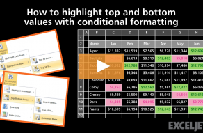 Video thumbnail for How to highlight top and bottom values