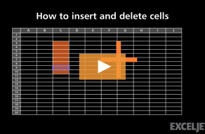 Video thumbnail for How to insert and delete cells in Excel