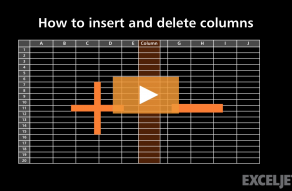 Video thumbnail for How to insert and delete columns in Excel