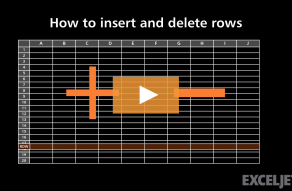 Video thumbnail for How to insert and delete rows in Excel
