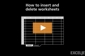 Video thumbnail for How to insert and delete worksheets