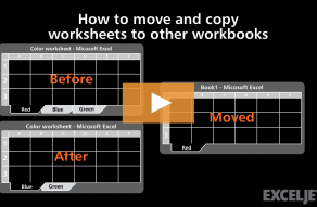 Video thumbnail for How to move and copy worksheets to other workbooks