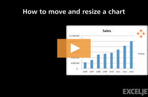 Video thumbnail for How to move and resize a chart in Excel