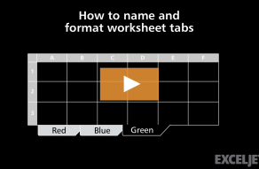 Video thumbnail for How to name and format worksheet tabs