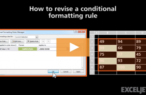 Video thumbnail for How to revise a conditional formatting rule