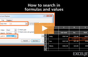 Video thumbnail for How to search in formulas and values in Excel