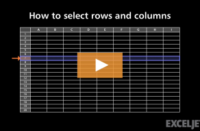 Video thumbnail for How to select rows and columns in Excel