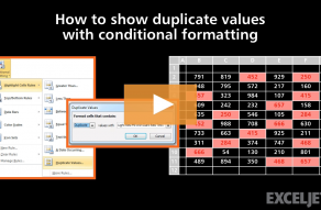 Video thumbnail for How to show duplicate values with conditional formatting