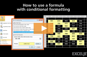Video thumbnail for How to use a formula with conditional formatting