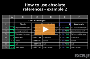 Video thumbnail for How to use absolute references - example 2