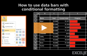 Video thumbnail for How to use data bars with conditional formatting