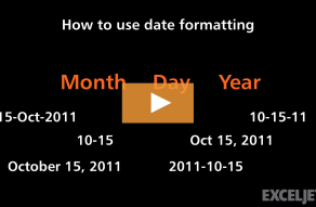 Video thumbnail for How to use date formatting in Excel